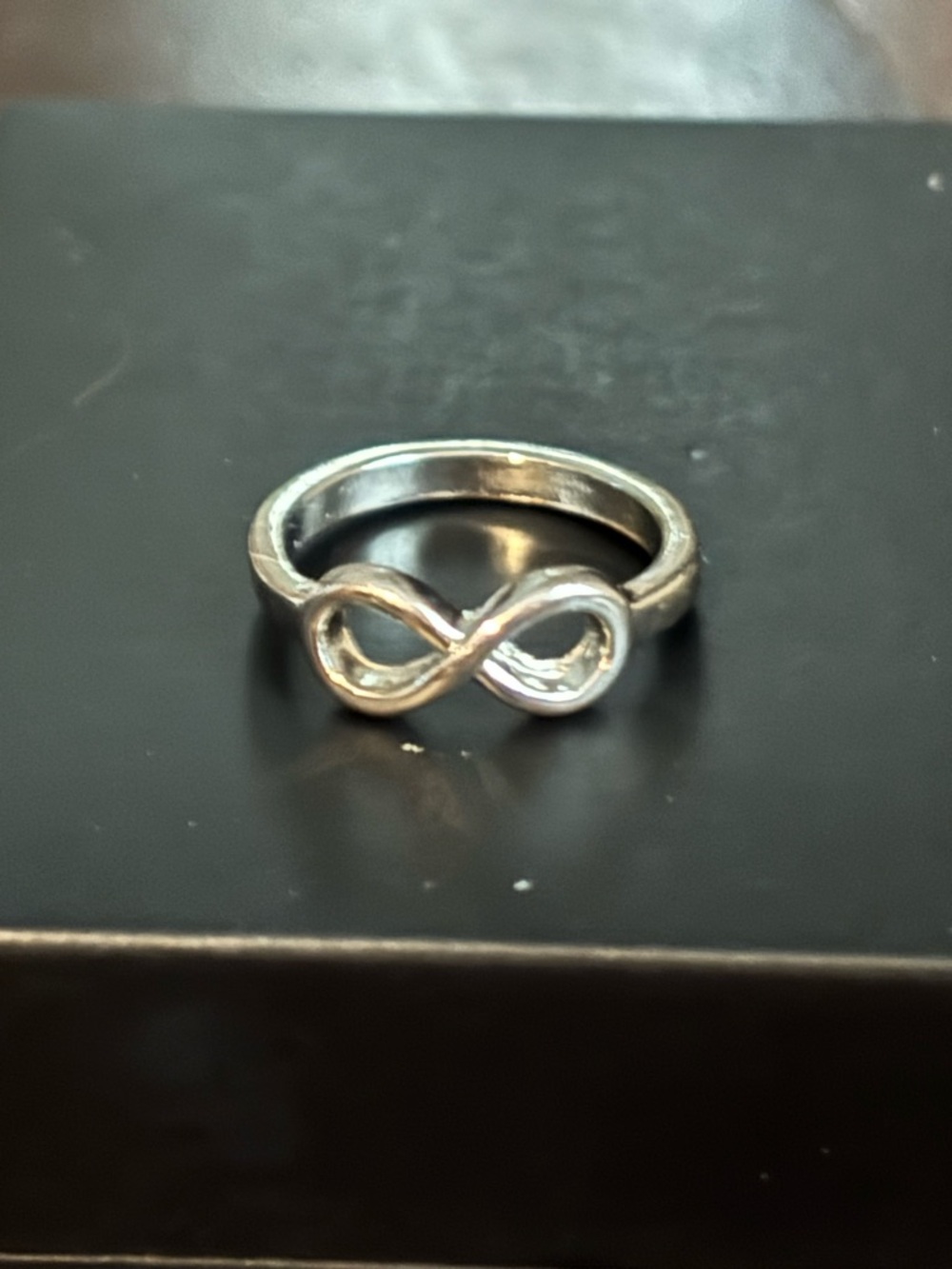 Silver tone Infinity Symbol Ring